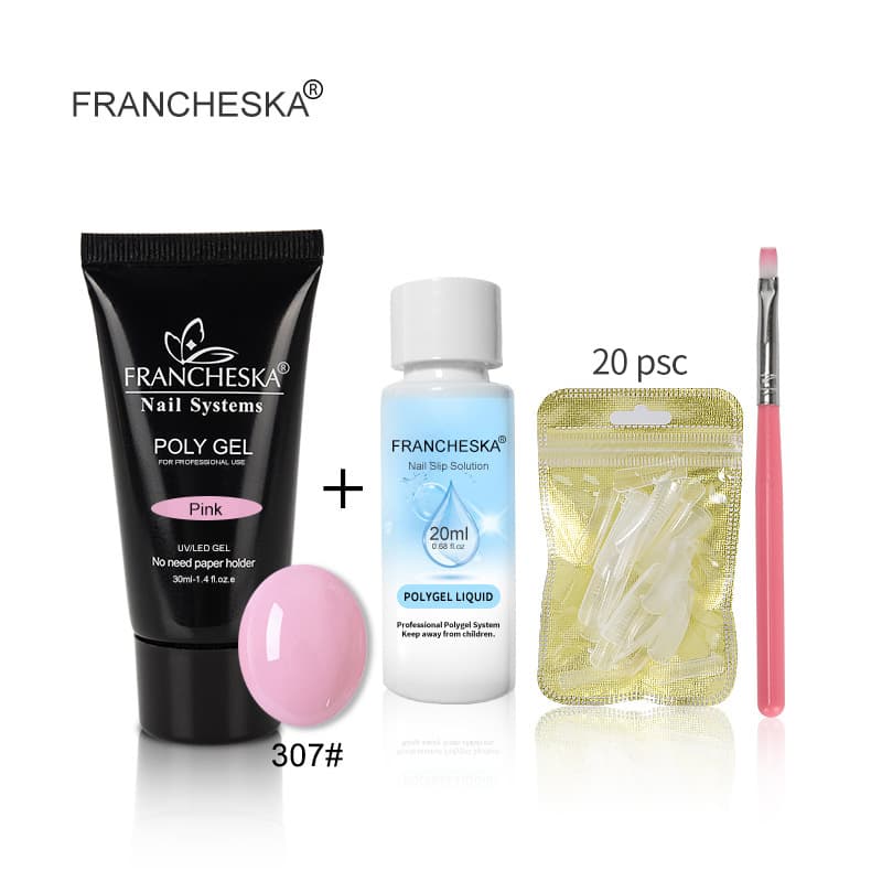 Nail Extension Gel, Nail Extension 30ml Phototherapy Removable Gel, Solid Extension Nail Model UV Glue POLYGEL