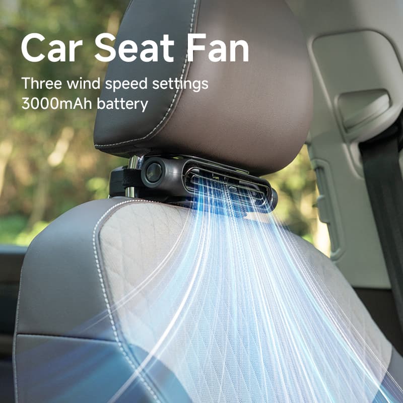 2025 USB Car Backrest Cooling Fan - Cross-Border New Arrival