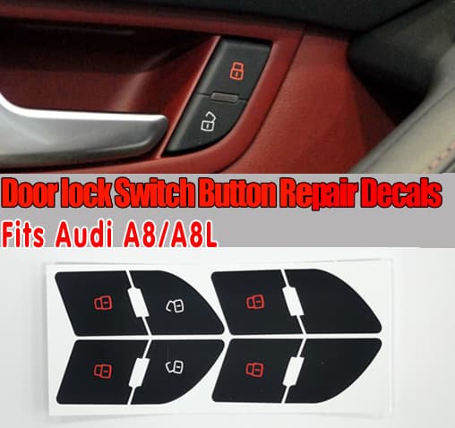 Suitable for Audi A8/A8L door lock switch button repair sticker LockDoor Repair Sticker