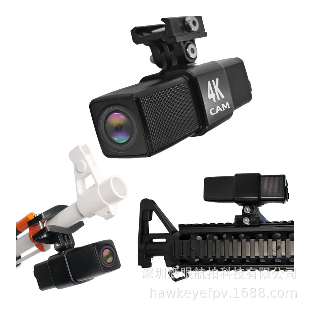 Hawkeye Q8 Action Camera Wargame Tactical Helmet Airsoft Shooting Game Recorder Mountable on Gun Rail
