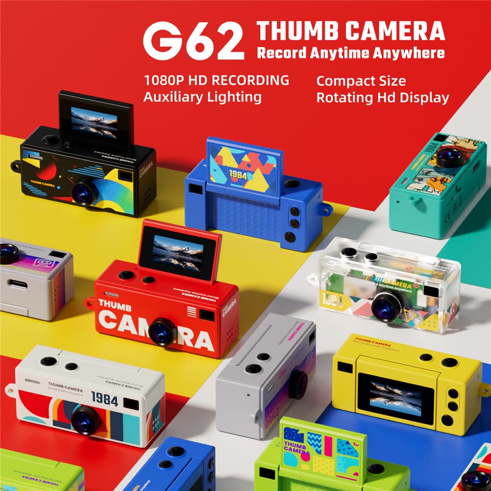 Cross-border G62 Mini Flip Digital Camera Photo Video Student Outdoor Sports Camera Portable for Kids