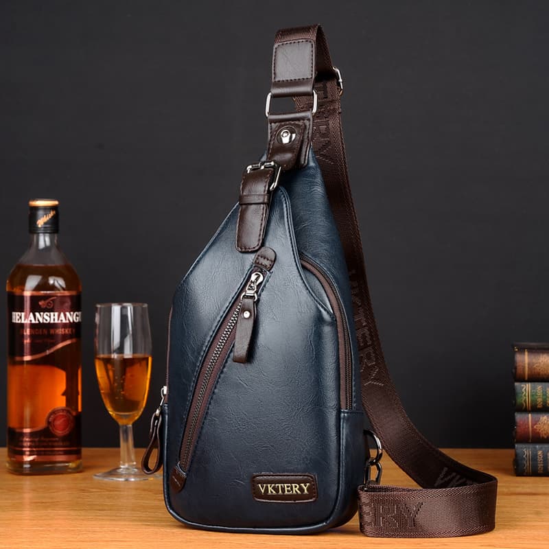 Men's Casual Travel Crossbody Chest Bag Small Outdoor Shoulder Bag Korean Style Single Strap Leisure Time Pack For Men