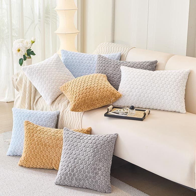 2025 Autumn/Winter Plush Pillowcases, Sofa Cushions, Throw Pillows for Living Rooms, Bay Windows, and Cars, Thickened Throw Pillows, Lumbar Pillows, Light Luxury Style