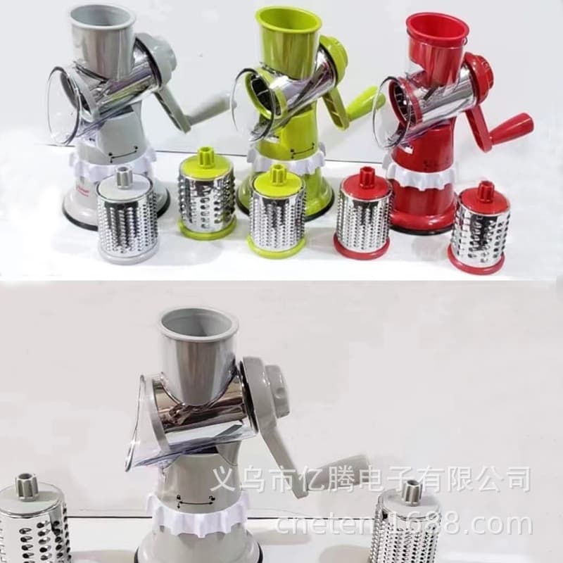 Cross-Border 2nd Generation Multifunctional Hand-Cranked Vegetable Cutter Household Kitchen Manual Grater Slicer Drum-Type Vegetable Cutter