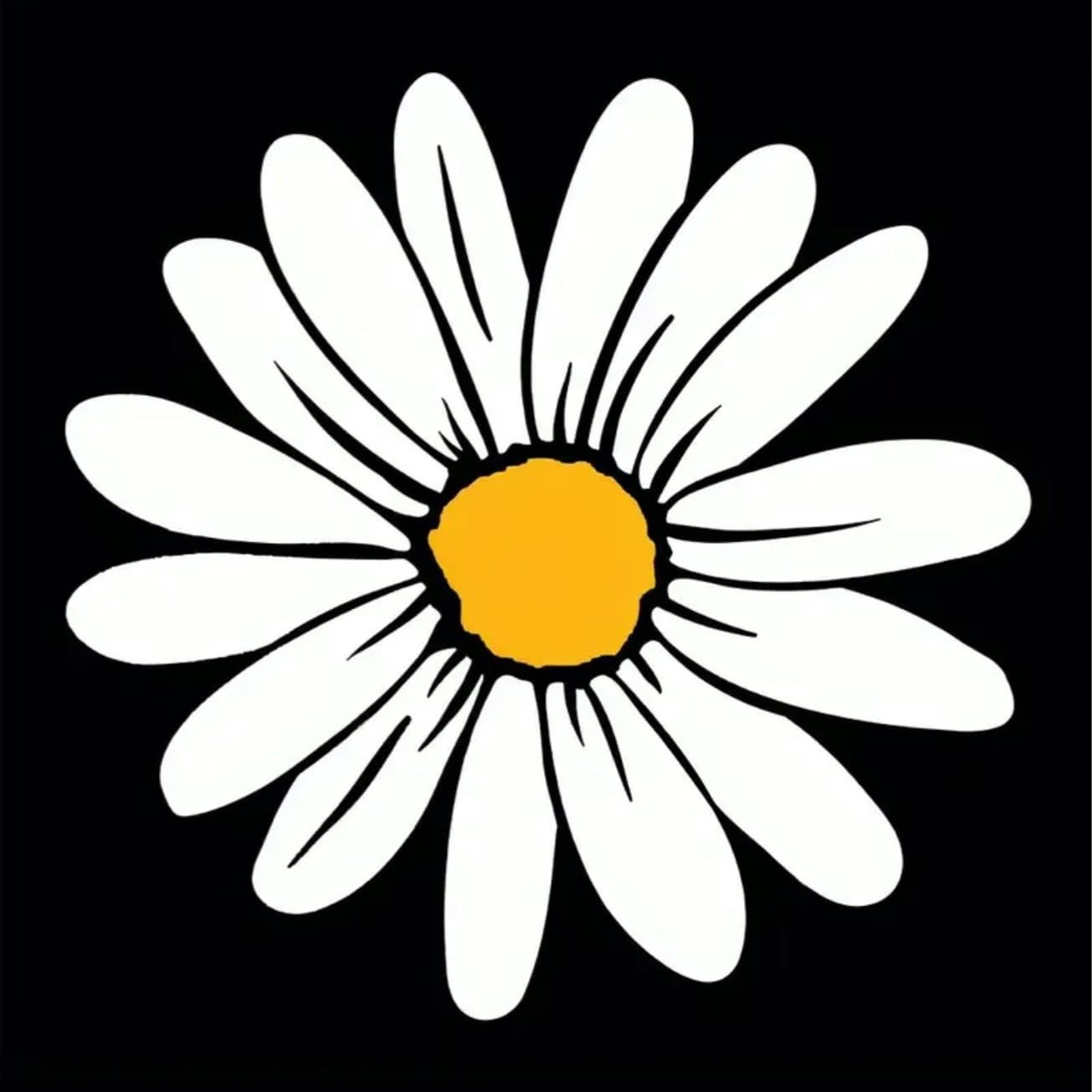 A beautiful daisy car sticker, suitable for laptops, cars, motorcycles, and car windows