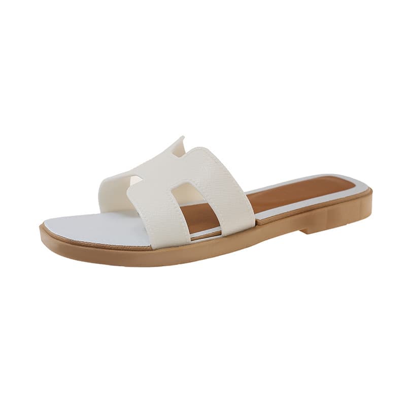 Women's Summer Flat Sandals Casual Low Heel Fashion Beach Slides for Dresses
