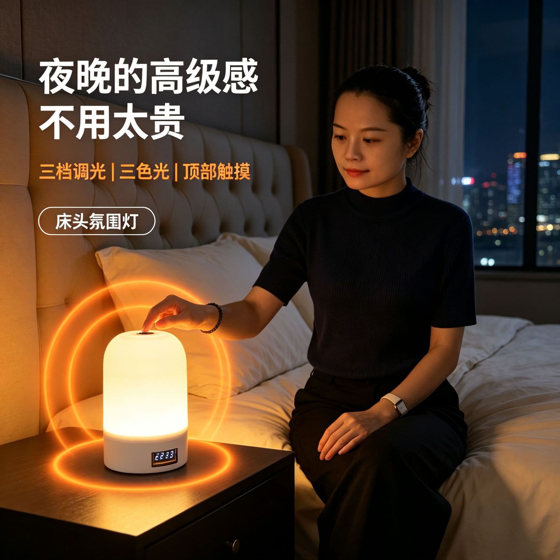 Cross-border Night Light Bedroom Sleep Light 2026 New Table Lamp Minimalist Rechargeable Bedside Lamp Baby Nursing Eye Protection