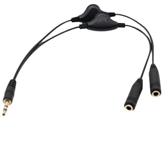 One-to-two audio cable, couple's bilateral earpieces share separate tuning, audio cable 3.5, audio adapter cable