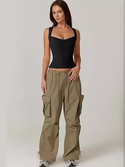 Women's Sleeveless Square Neck Crop Top Vest for Going Out, Casual Inner Layer Pullover