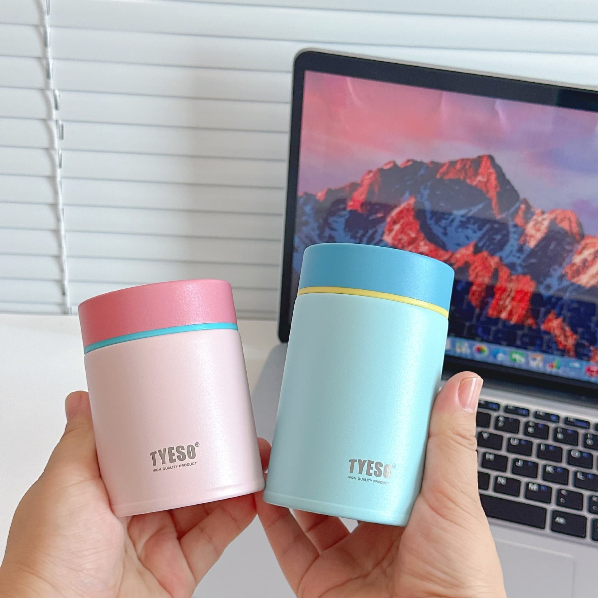 tyeso Taishuo mini thermos cup for girls, compact and portable 316 female high-looking coffee cup, accompanying simple water cup