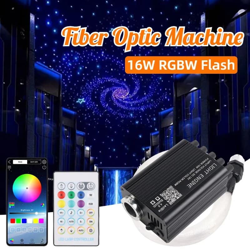 16W Twinkling Starry Sky and Meteor Fiber Optic Light Engine Projector