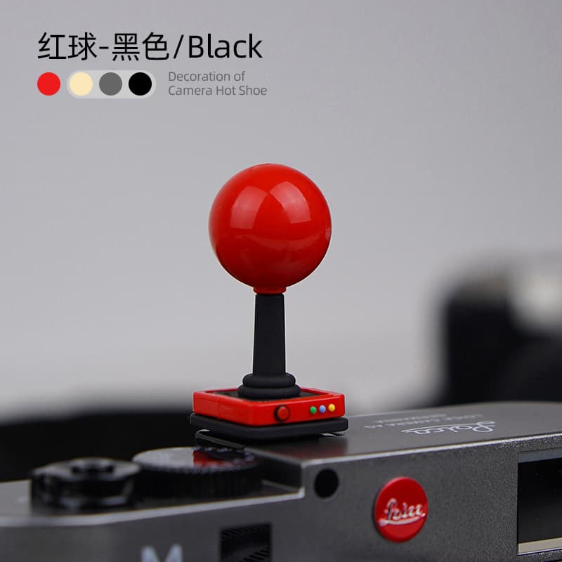 Red Ball Joystick Camera Hot Shoe Cover Compatible with Fuji, Canon, Sony, Nikon Cameras Universal Decorative Protective Cap