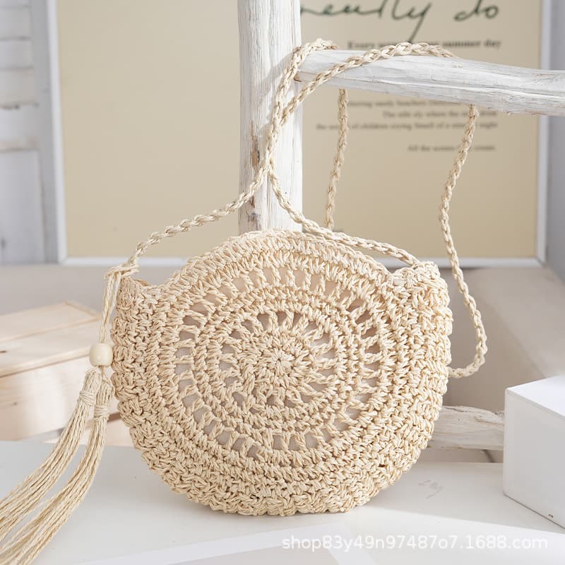 Winter Chic Woven Bag for Women 2025 New Style Beach Vacation Straw Crossbody Bag Lightweight Phone Bag