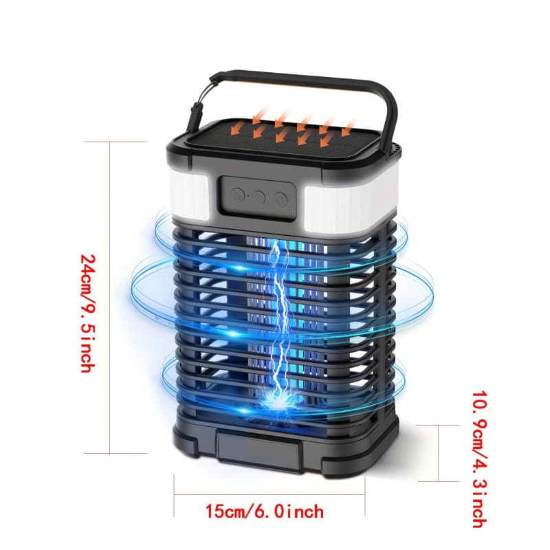 ④D443 2026 New Cross-border Dropshipping 1 Solar Mosquito Zapper 5-in-1 Portable Electric Mosquito Killer