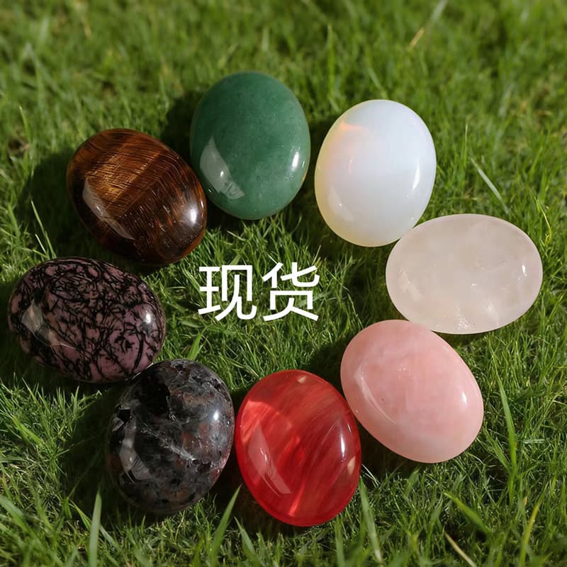 Natural Crystal Soapstone Hot Stone Massage Stone Handheld Jade Agate Wellness Massage Essential Oil Palm Stress Relief Stone Wholesale