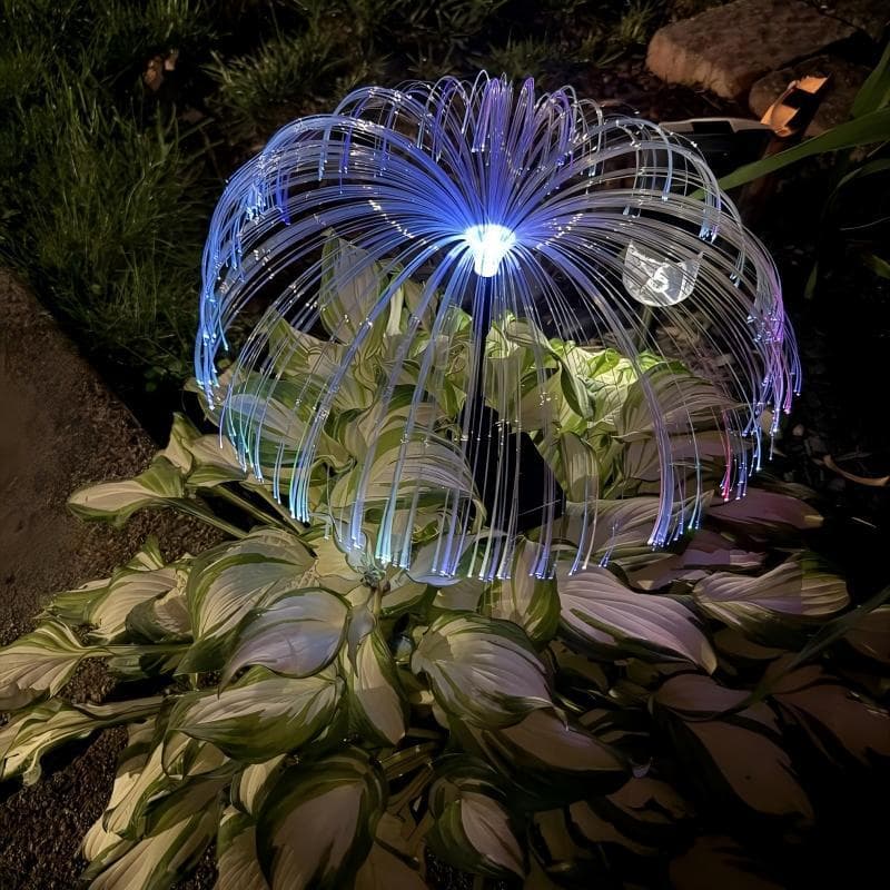 Trending Solar Fiber Optic Christmas Tree Light, Multicolor Ambient Light, Waterproof Outdoor Courtyard Decorative Light for B&B