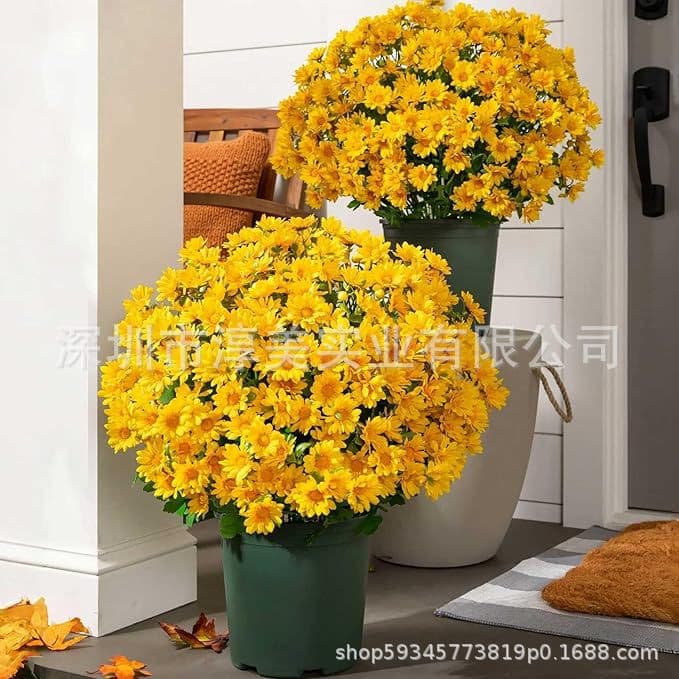 Cross-border Sunset Chrysanthemum 5 Colors Available 7-Head 21-Head Artificial Chrysanthemum Mother's Day Gift Autumn Garden Porch Decoration