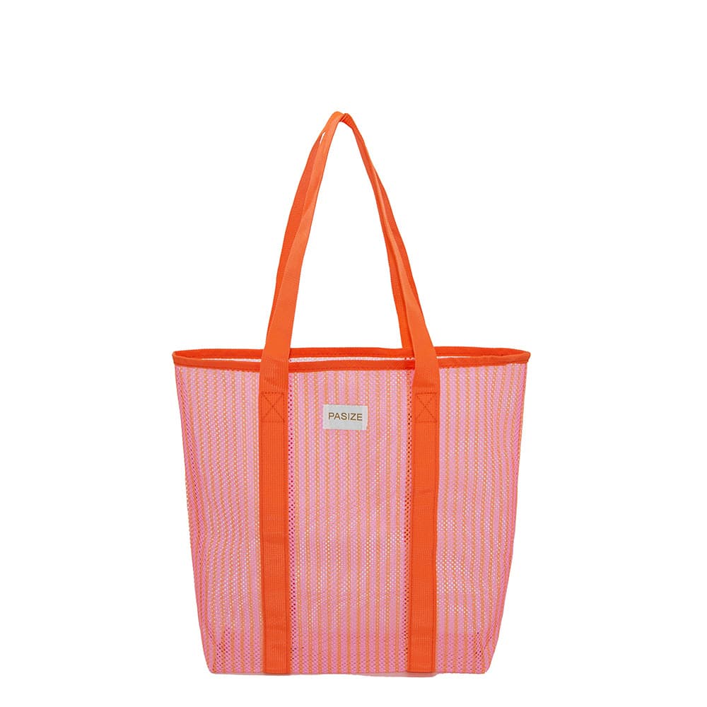 Transparent Mesh Large Capacity Travel Beach Bag Tote Bag Beach Toy Storage Bag