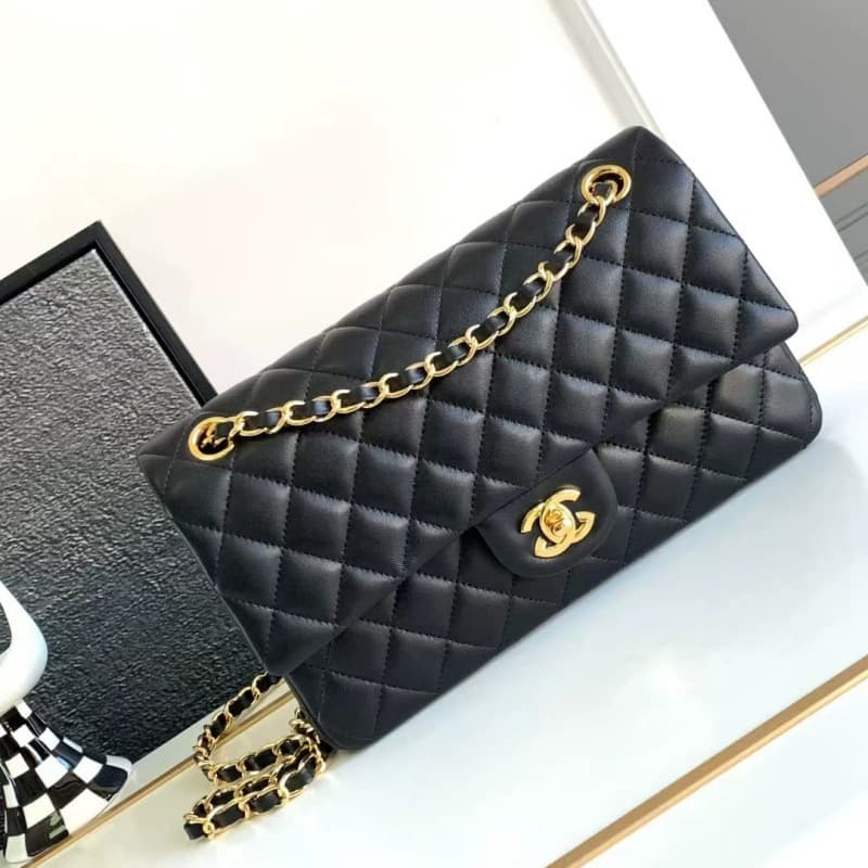 Women's 2025 New Style CF Caviar Small Chanel-Style Genuine Leather Handbag Shoulder Crossbody Quilted Chain Bag