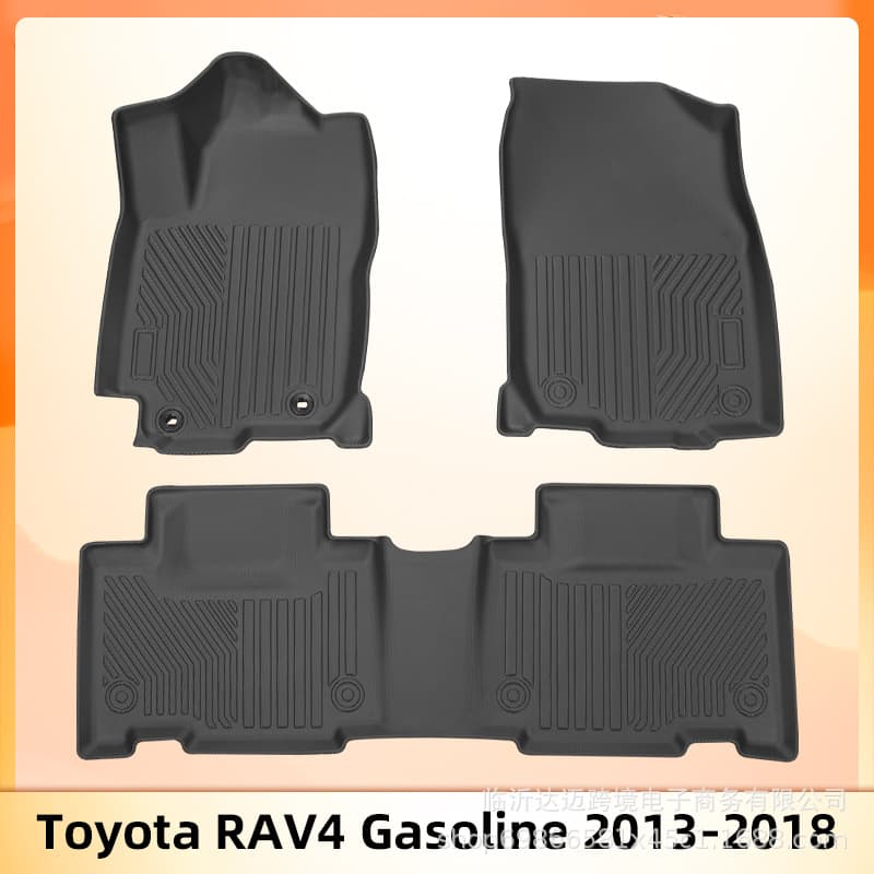 3D All-Weather TPE Car Floor Mats for Toyota RAV4 Gasoline 2013-2018