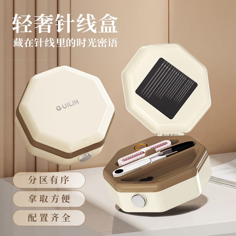 Portable Household Sewing Kit for Girls' Dorms Magnetic High-end Hand Stitching Tools