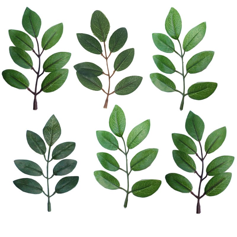 New product simulation plant leaves, bean flower leaves, locust tree leaves, elm trees, locust tree photography project decoration, wholesale decoration
