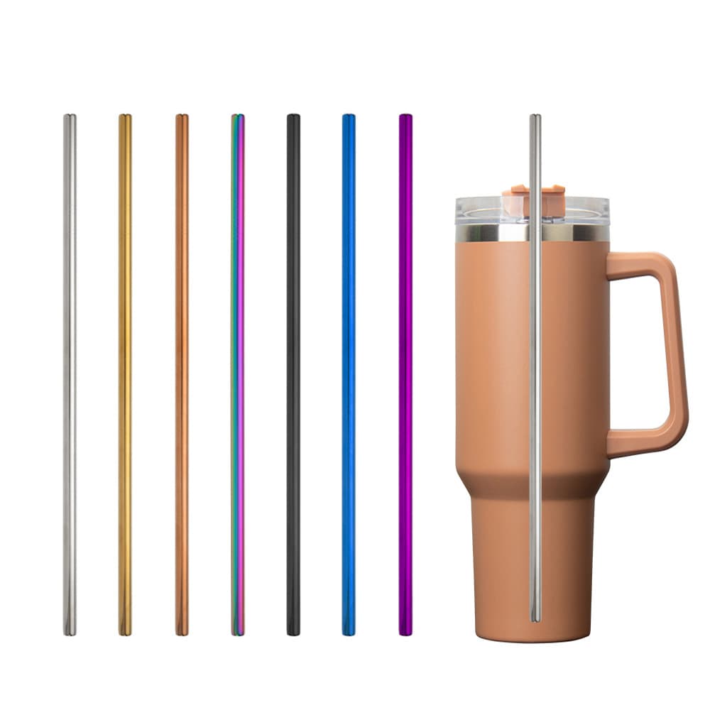 Cross-border Amazon 40oz Car Cup Straw Mug Insulated Cup 304 Stainless Steel Straw Cleaning Brush Set