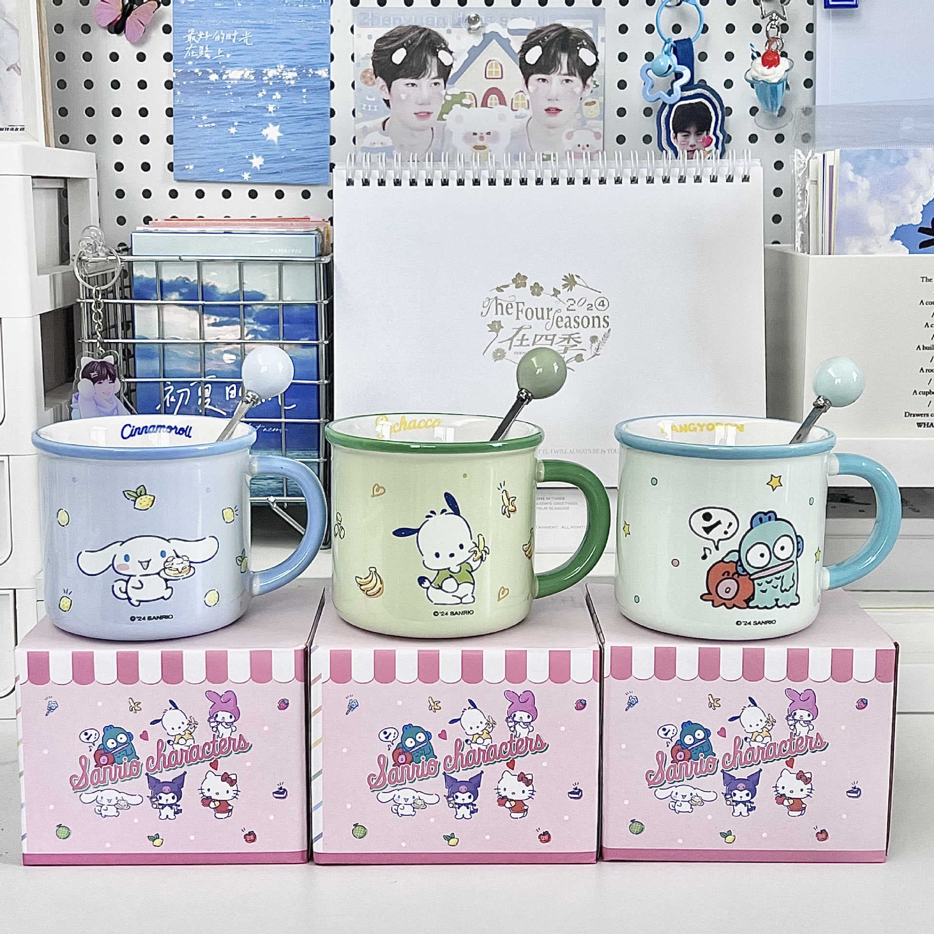 Sanrio Official Licensed Mug, Cute High Appearance Ceramic Cup for Women, Coffee Breakfast Cup, Birthday Gift