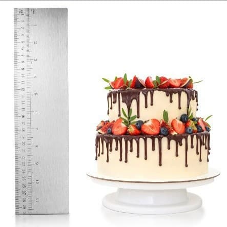 12-Inch Stainless Steel Cake Cream Scraper with Scale, Cake Cream Spatula, Baking Tool Factory