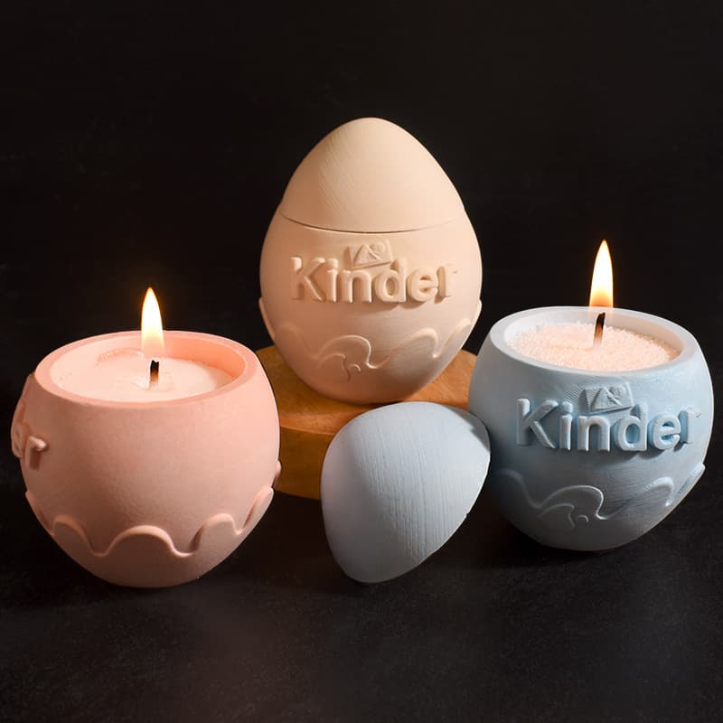 Surprise Egg Shell Cup Mold, Magic Egg Candle Cup DIY Plaster Surprise Egg Cartoon Blind Egg Silicone Mold