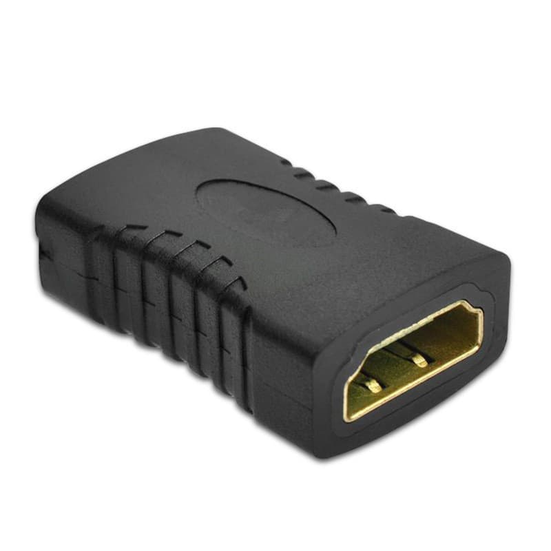 HDMI Female to Female Straight Through Adapter, Black HDMI Coupler, Dual Female HDMI Extension Connector, Version 1.4