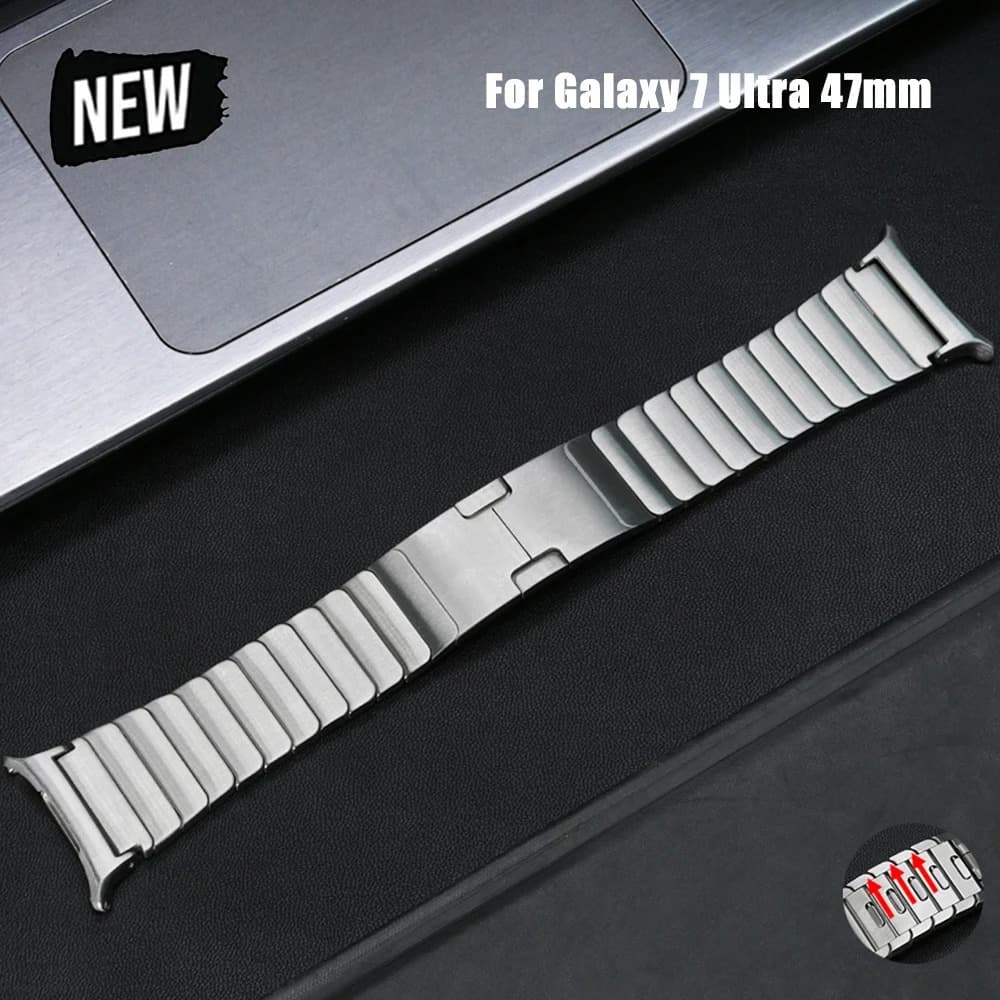 For Samsung Watch 7 Ultra Stainless Steel Strap One-Bead Samsung Quick Release Galaxy 47mm Porsche