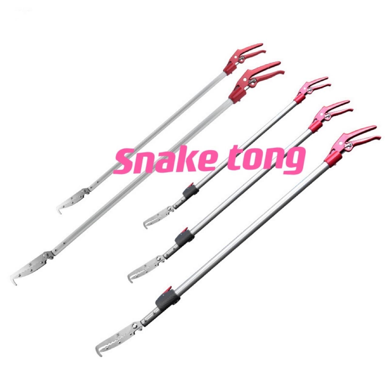 Telescopic stainless steel eel and loach clamp, snake keeping tool, eel pliers, snake catcher, extended beachcombing tool, explosion-proof.