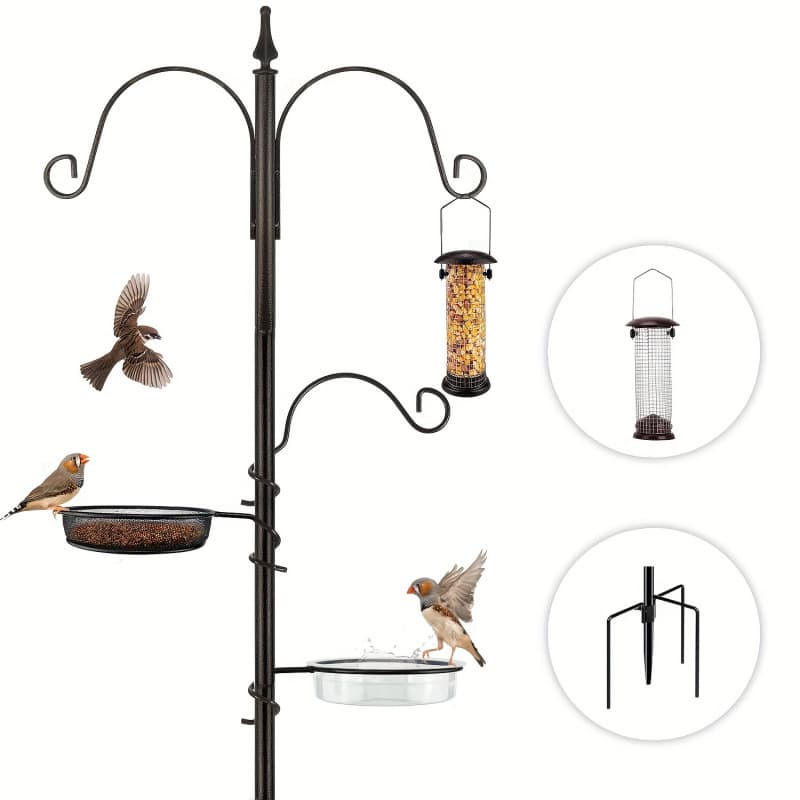 2026 New Cross-Border Dropshipping Bird Feeder Stand Pole 76-inch Bird Feeder Station Kit