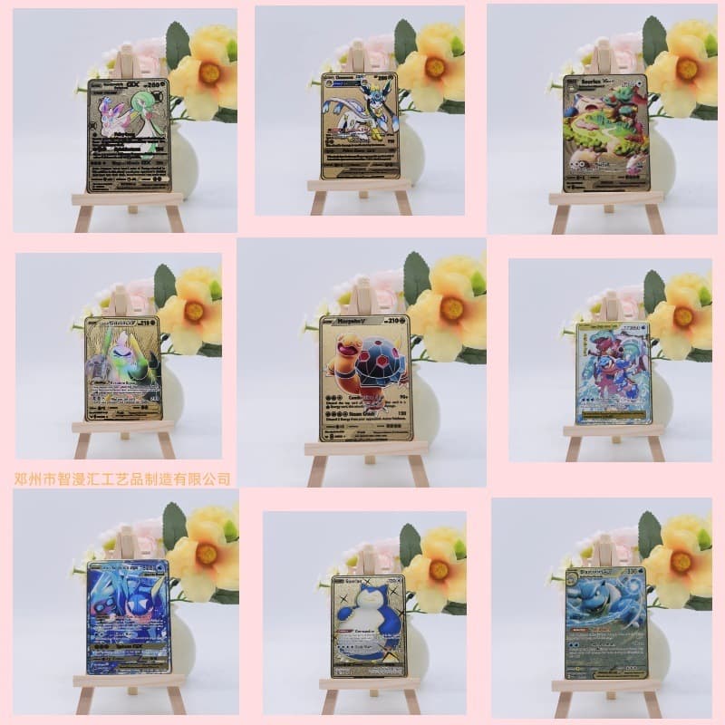 Large New Batch Pokemon Metal Cards Pocket Monster Game Cards Cross-Border Pokemon Trading Cards