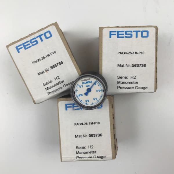 Festo FESTO Panel-Mount Pressure Gauge PAGN-26-10-G18S 8088985 Original