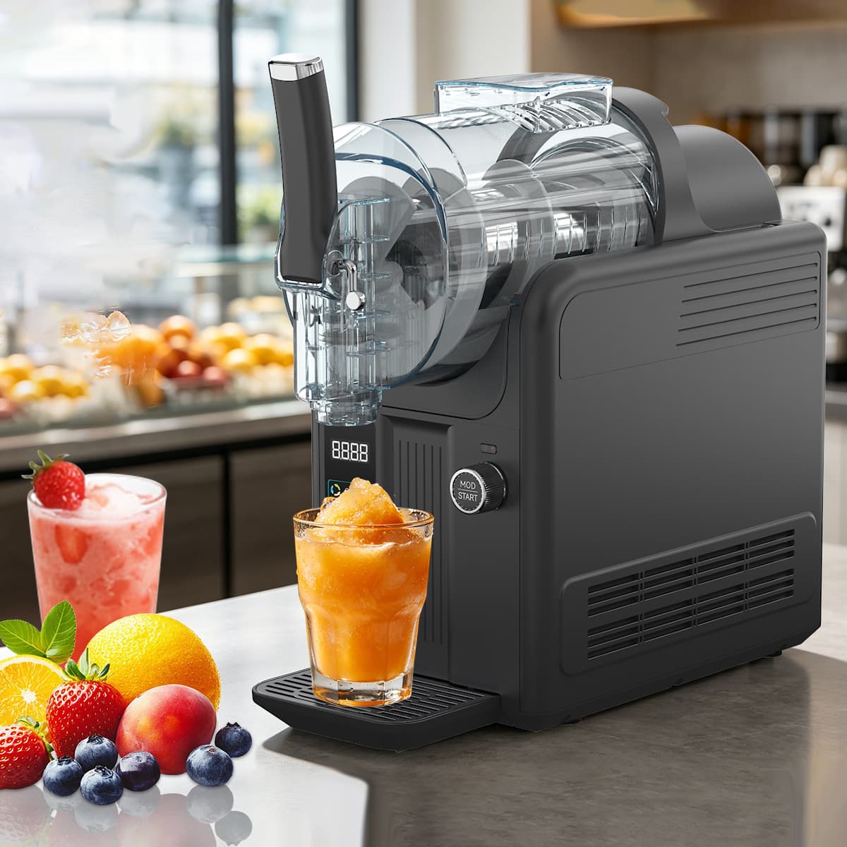 Home Smoothie Machine Small Commercial Cold Drink Machine Milkshake Ice Cream Machine Automatic Ice Maker Snow Melting Machine Slush Machine