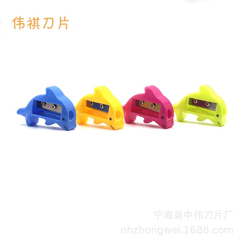 Colorful Dolphin Pencil Sharpener, Cartoon Style, Learning Supplies, Dolphin Pencil Sharpener, Custom Made