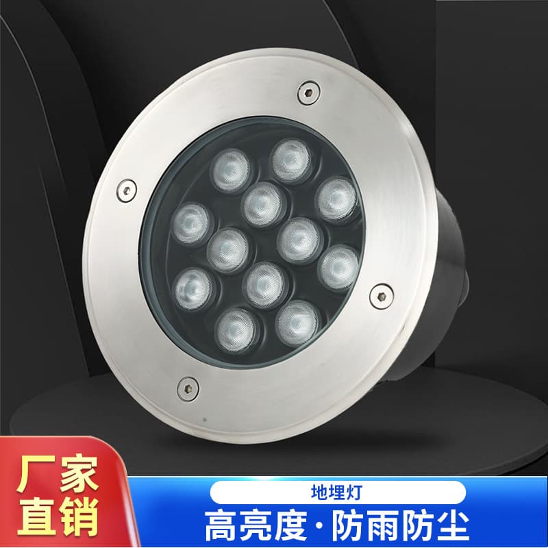 Factory Direct LED In-Ground Light Villa Square Garden Lawn 50W High Power Buried Light Outdoor Round Spotlight