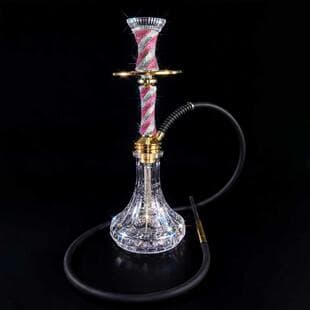 Cross-Border Product European American Arabic Hookah Light Luxury Handmade Diamond Medium Hookah Bar Shisha