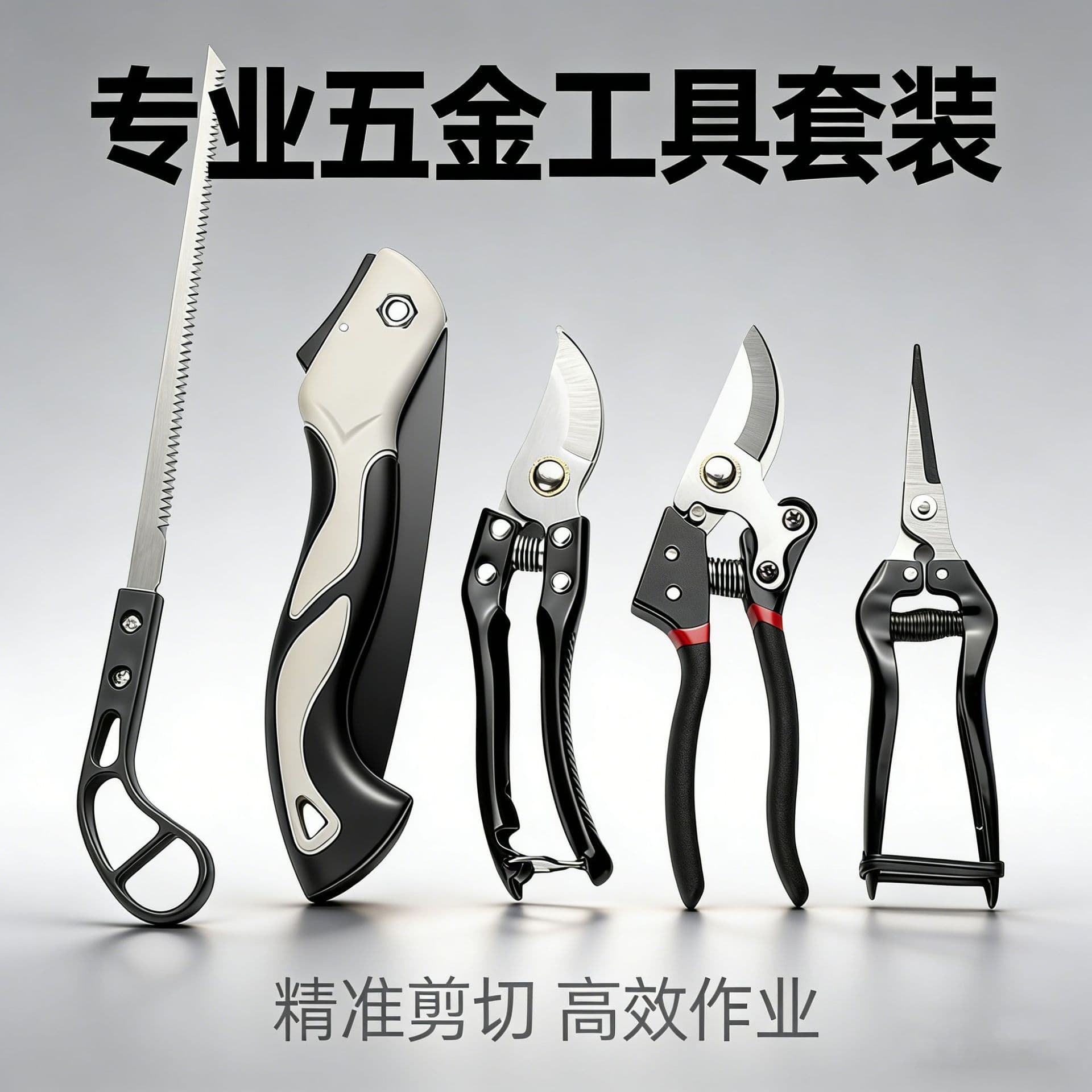 Cross-border Gardening 5-Piece Set: Flower Planting, Household Pruning Shears, Cocktail Saw, Folding Saw, Garden Tool Set