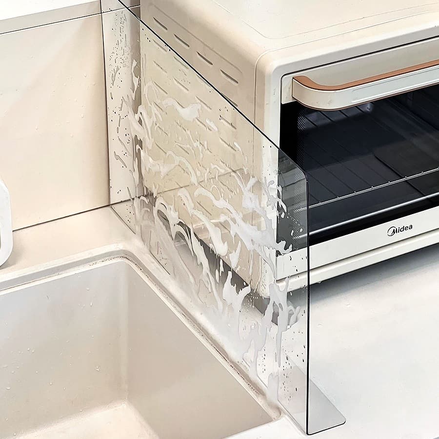Acrylic Raised Sink Splash Guard, Household Kitchen Dishwashing Basin Anti-Splash Divider for Washbasins