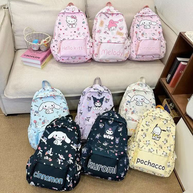 Cross-border Foreign Trade Wholesale Cute Kitty Cartoon Backpack for Junior, Senior High School, and College Students, Daily Commuter Leisure Backpack