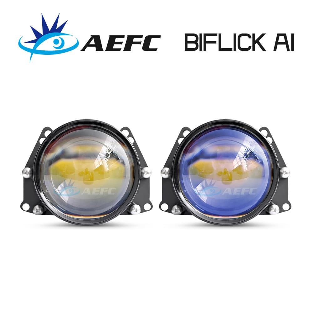 New APP-Controlled 3-Inch Lens Bi-LED Projector Dual-Beam Lens H4 H7 H11 Universal Three-Color