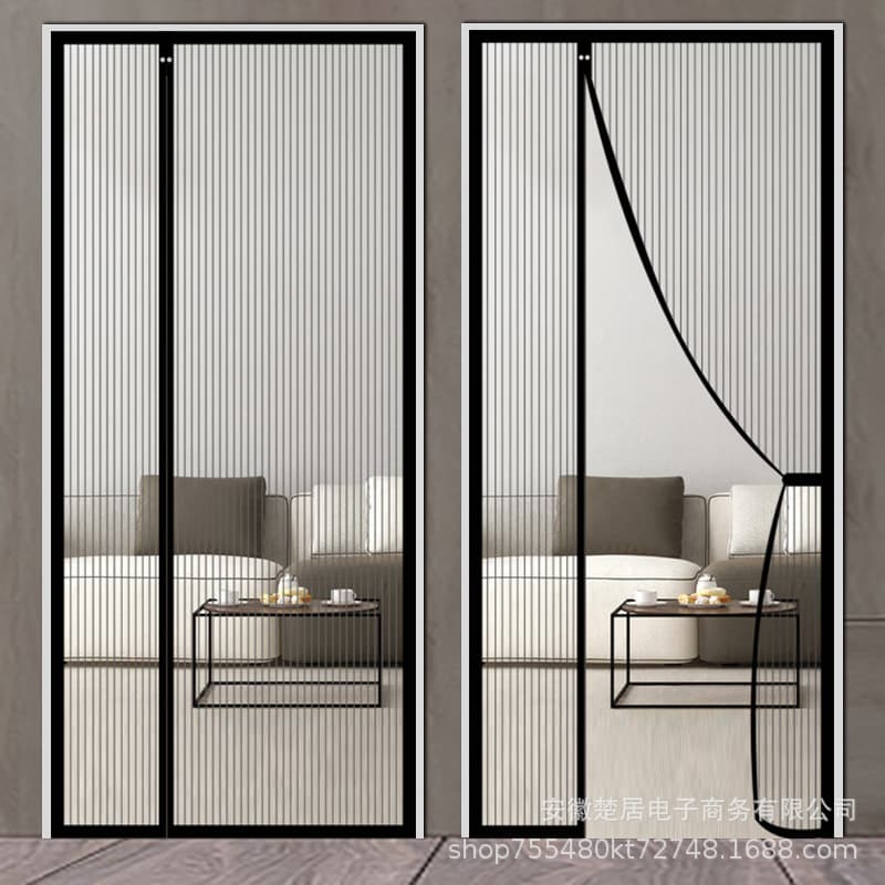 Full magnetic strip King Kong side-opening anti-mosquito wholesale household summer anti-mosquito door curtain without punching and thickened anti-mosquito window mesh