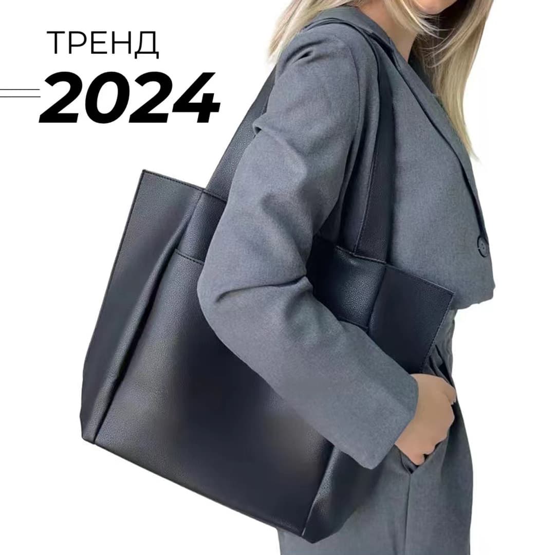 2025 Spring/Summer Cross-Border Foreign Trade Women's Bag PU Large Capacity Tote Soft Leather Zipper Women's Bag Office Commute Computer