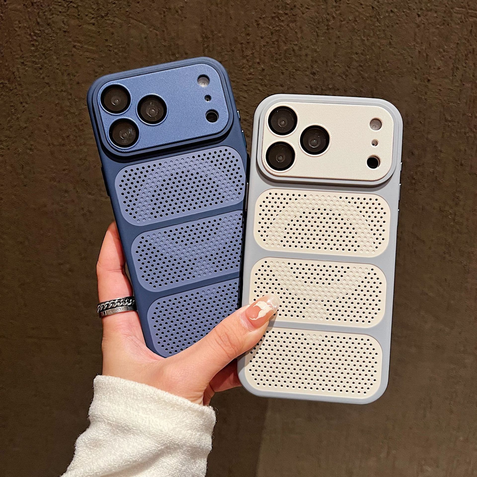 Breathable Mesh Heat Dissipation Compatible with iPhone 17 Pro Max Frosted Magnetic Phone Case for Apple 16 Full Coverage Drop Protection PC