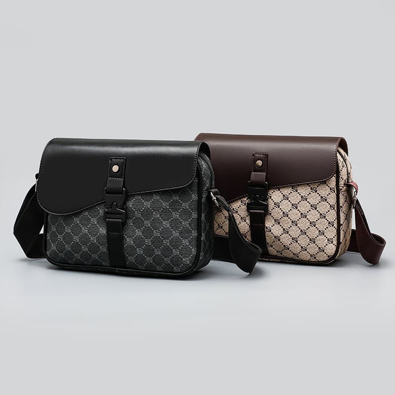 2026 new fashion men's crossbody bag, high-end casual shoulder bag, commuting business waterproof mobile phone shoulder bag