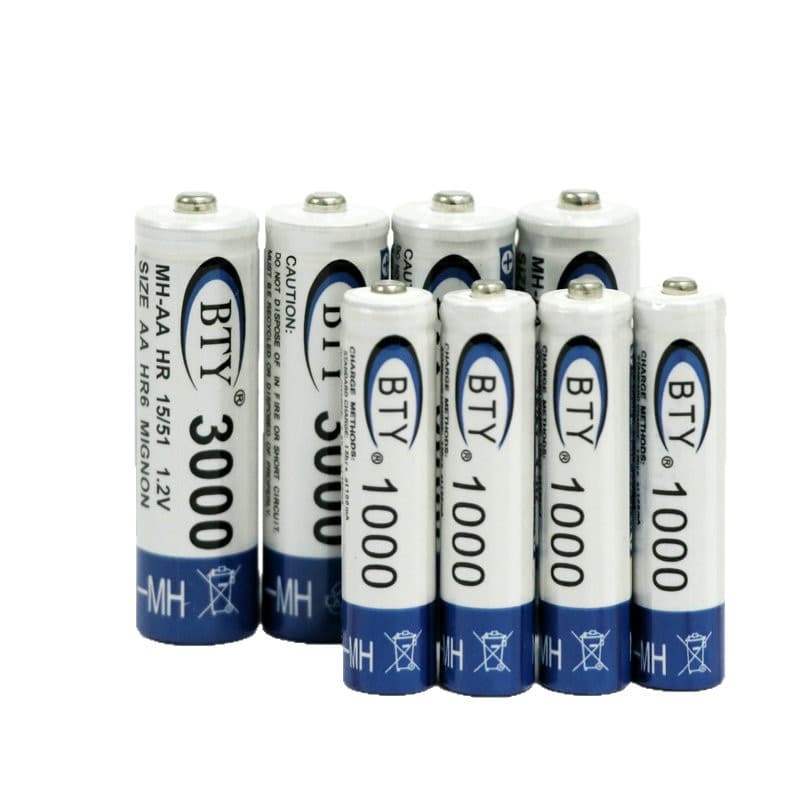 AA Rechargeable Batteries, AAA Batteries for Keyboards, Mice, Remote Controls, Toys, Rechargeable AAA Batteries