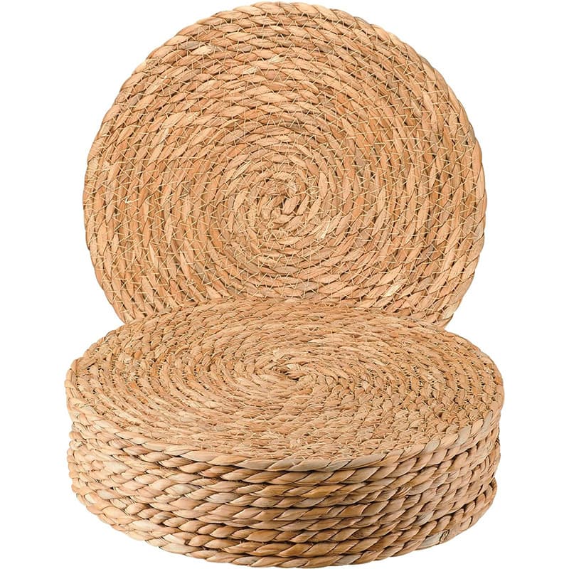 Amazon's best-selling straw placemats, cattail placemats, coasters, heat insulation mats, and straw casserole mats for table decoration.